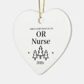 OR Nurse First Christmas Nursing Keramik Ornament (Links)