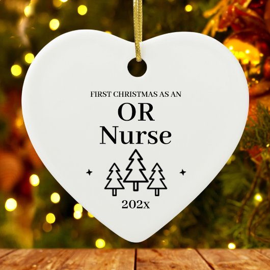OR Nurse First Christmas Nursing Keramik Ornament