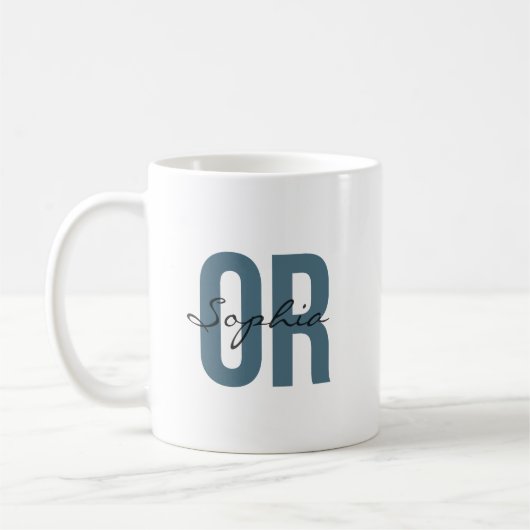 OR Nurse Personalized Name Bold Typogrphy Kaffeetasse (Links)