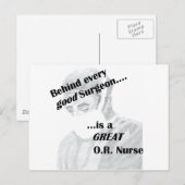 OR Nurse Postkarte (Vorne/Hinten)