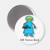 OR Nurses Rock Magnet (Vorderseite/Rückseite)