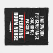 OR Operating Room Nurwork Hardwork Nursing RN Fleecedecke (Vorderseite (Horizontal))