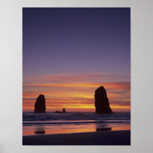OR, Oregon Coast, Cannon Beach, Seastages am Poster