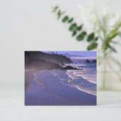 OR, Oregon Coast, Ecola SP, Indian Beach mit Postkarte (Stehend Vorderseite)