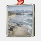 OR, Oregon Coast, Ecola Staat Park, Crescent 2 Silbernes Ornament (Links)
