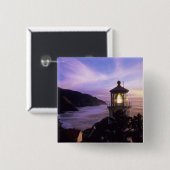 OR, Oregon Coast, Heceta Head Lighthouse, on Button (Vorne & Hinten)
