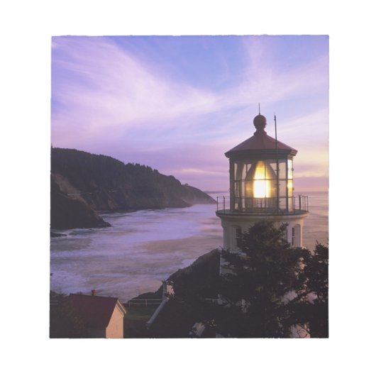 OR, Oregon Coast, Heceta Head Lighthouse on Notizblock (Vorderseite)