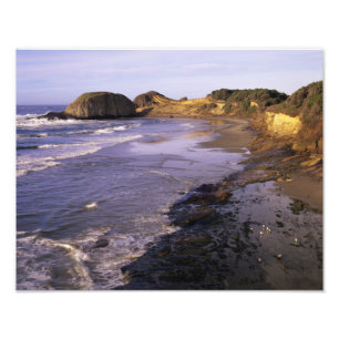 OR, Oregon Coast, Newport, Küstenlinie am Siegel Fotodruck