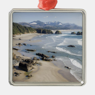 OR, Oregon-Küste, Ecola State Park, Crescent 2 Silbernes Ornament
