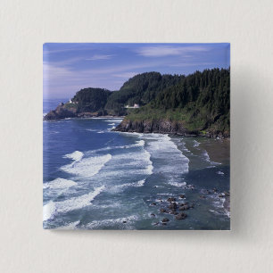 OR, Oregon-Küste, Heceta Head Leuchtturm, auf Button