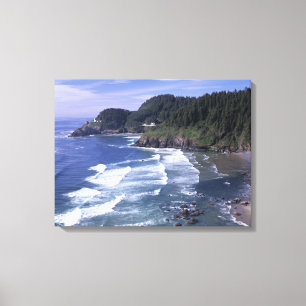 OR, Oregon-Küste, Heceta Head Leuchtturm, auf Leinwanddruck