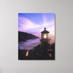 OR, Oregon-Küste, Heceta Head Leuchtturm, auf Leinwanddruck