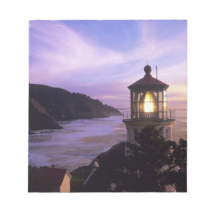 OR, Oregon-Küste, Heceta Head Leuchtturm, auf Notizblock