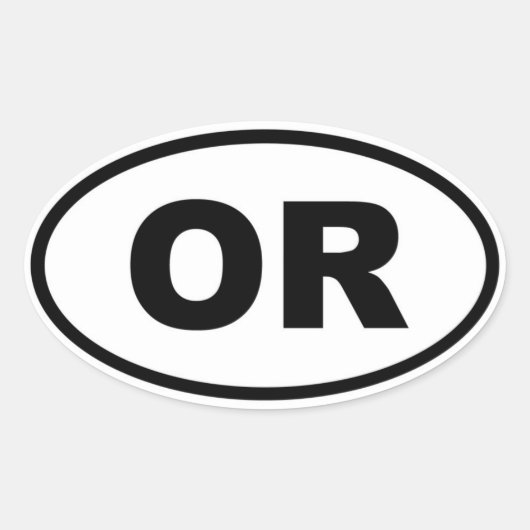 OR Oregon Ovaler Aufkleber (Vorderseite)