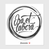 Ora et labora aufkleber (Blatt)