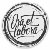Ora et labora aufkleber (Vorderseite)