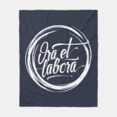 Ora et labora fleecedecke (Vorderseite)