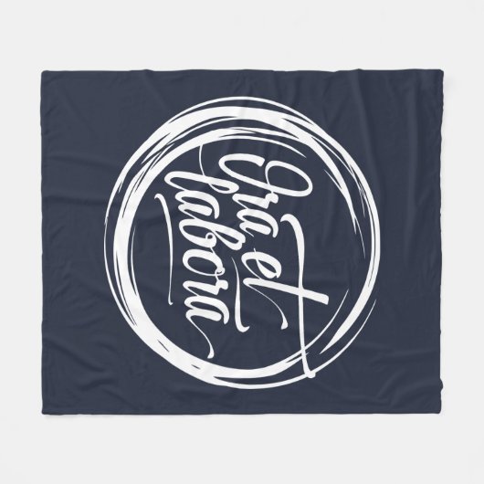 Ora et labora fleecedecke (Vorderseite (Horizontal))