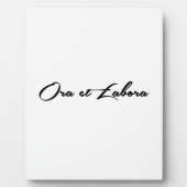 Ora et Labora Fotoplatte (Vorderseite)