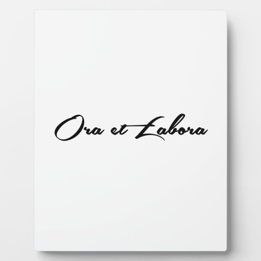 Ora et Labora Fotoplatte (Vorderseite)