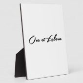 Ora et Labora Fotoplatte (Seite)