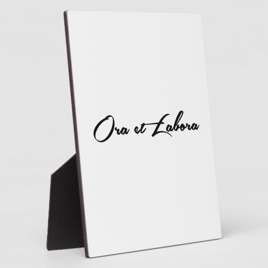 Ora et Labora Fotoplatte (Seite)