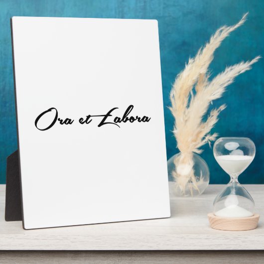 Ora et Labora Fotoplatte (Seite)