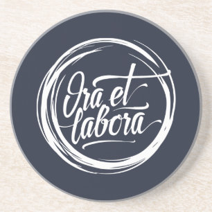 Ora et labora getränkeuntersetzer