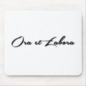 Ora et Labora Mousepad (Vorne)