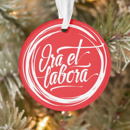 Ora et labora ornament (Baum)