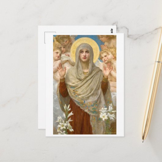 Ora Pro Nobis, William Bouguereau Postkarte (Vorderseite/Rückseite Beispiel)