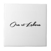 Ora und Labora Fliese (Vorderseite)
