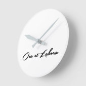 Ora und Labora Runde Wanduhr (Winkel)