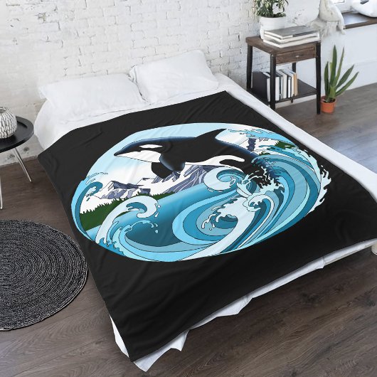 Oraca Killer Whale Fleecedecke