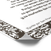 Oracion de San Fransisco Poster (Ecke)