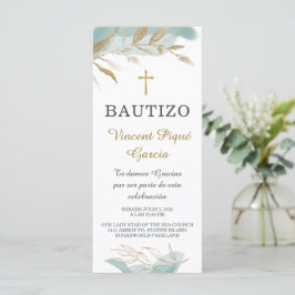 Oraciones Cortas Bautizo Tarjeta Gebetskarte Menükarte