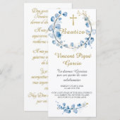 Oraciones Cortas Bautizo Tarjeta Menükarte (Vorne/Hinten)