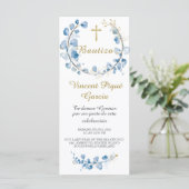 Oraciones Cortas Bautizo Tarjeta Menükarte (Stehend Vorderseite)