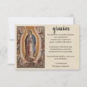 Oraciones Fúnebres con Nuestra Señora de Guadalupe Dankeskarte (Vorderseite)