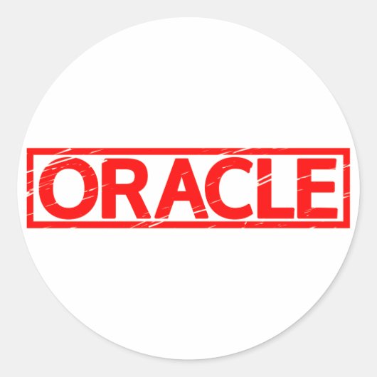 Oracle-Briefmarke Runder Aufkleber (Vorderseite)