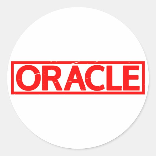 Oracle-Briefmarke Runder Aufkleber (Vorderseite)