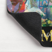 Oracle Cards Bohemisches Yoga Monogramm Mousepad (Ecke)