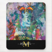 Oracle Cards Bohemisches Yoga Monogramm Mousepad (Vorne)