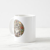 Oracle of Morning: Balkan Folk Art Siberian Cat Kaffeetasse (Vorderseite Links)