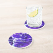 Oraganic Blue Waving Stones Untersetzer (Seite)