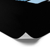 Oral Hy-jean Funny Tooth Pun Dark BG Poster (Ecke)