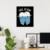 Oral Hy-jean Funny Tooth Pun Dark BG Poster (Heimbüro)