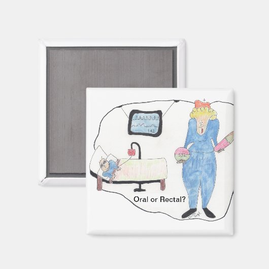 Oral oder Rectal? Magnet (Vorderseite/Rückseite)