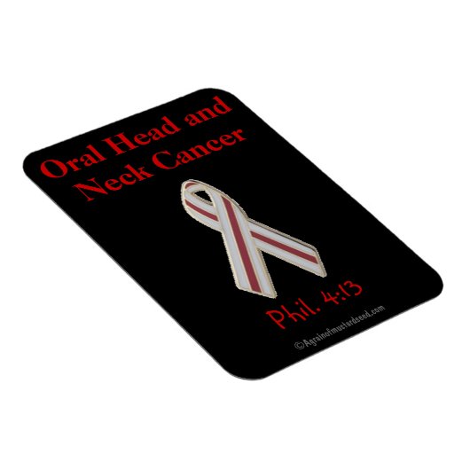 Orale Kopf-und Neckenkrebs-Bewusstsein Magnet (Rechte Seite)