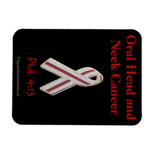 Orale Kopf-und Neckenkrebs-Bewusstsein Magnet (Horizontal)